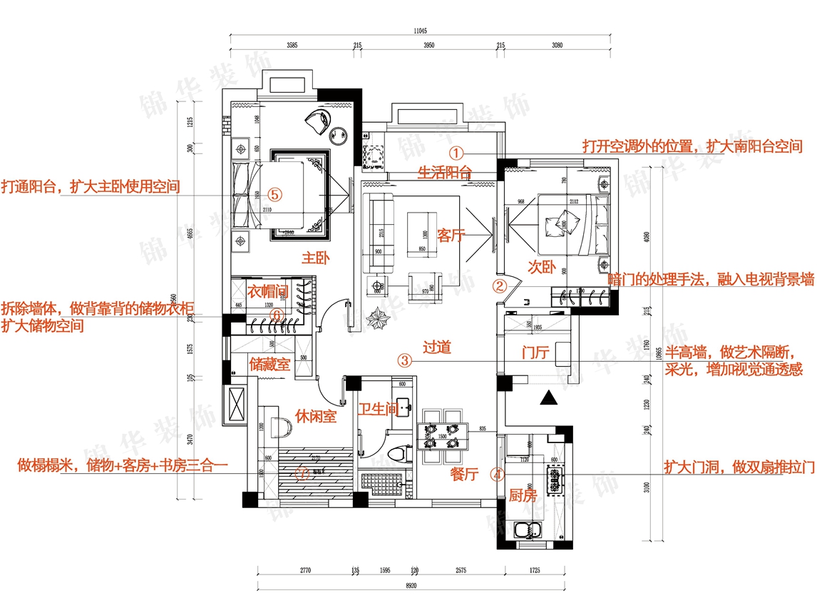 月桥花院二期户型解析户型解析-装修设计方案-徐州