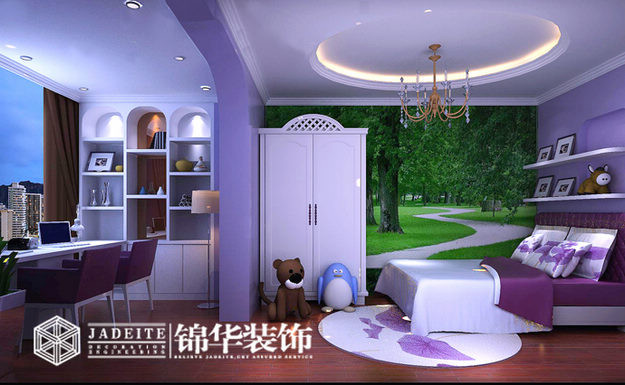 金科观天下简约风格三室两厅效果图 装修-三室两厅-现代简约
