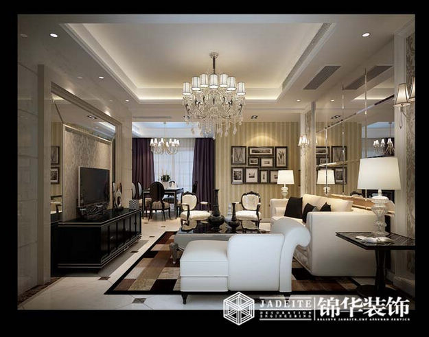 年轻的奢华装修-大户型-现代简约