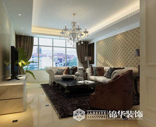 春江花园三室两厅简约风格效果图 装修-三室两厅-现代简约