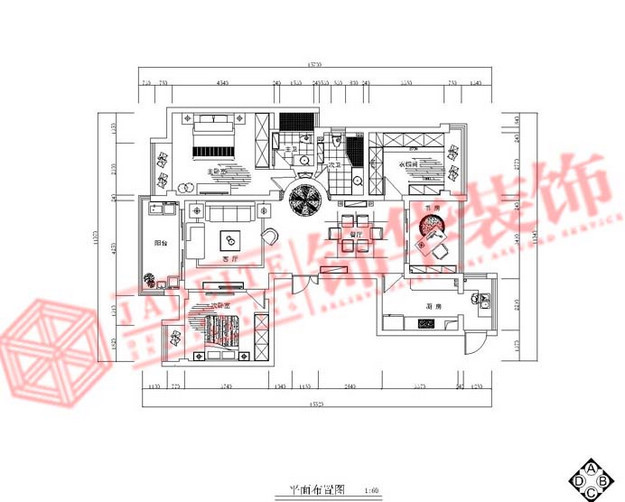 江阴中信泰富三室两厅简约风格效果图装修-三室两厅-现代简约