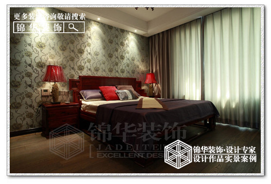 中南七星花园两套打通作品装修-大户型-新中式