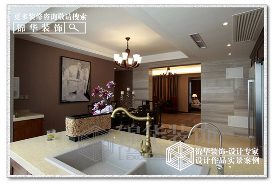 中南七星花园两套打通作品装修-大户型-新中式