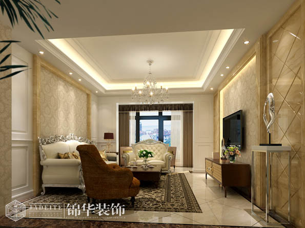 长江国际143平三室两厅两卫简欧风格效果图 装修-三室两厅-简欧
