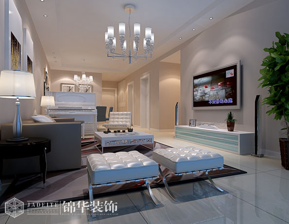 金太湖国际90平两室两厅现代简约风格效果图 装修-两室两厅-现代简约
