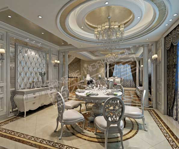 龙湖滟澜山280平新古典风格独栋别墅效果图