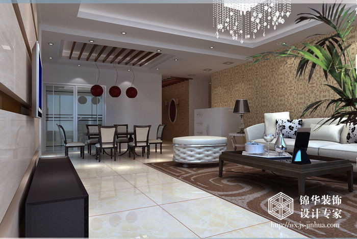 现代简约风格-星海康家园-跃层复式-112平米-客厅-装修效果图