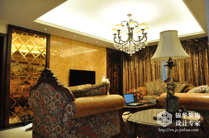 太湖国际130平三室两厅一卫欧式风格实景图装修-三室两厅-欧式古典