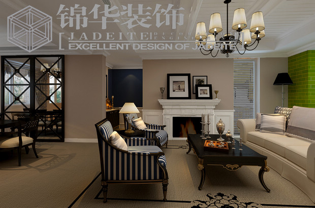美式效果图品质鉴赏装修-两室两厅-现代简约