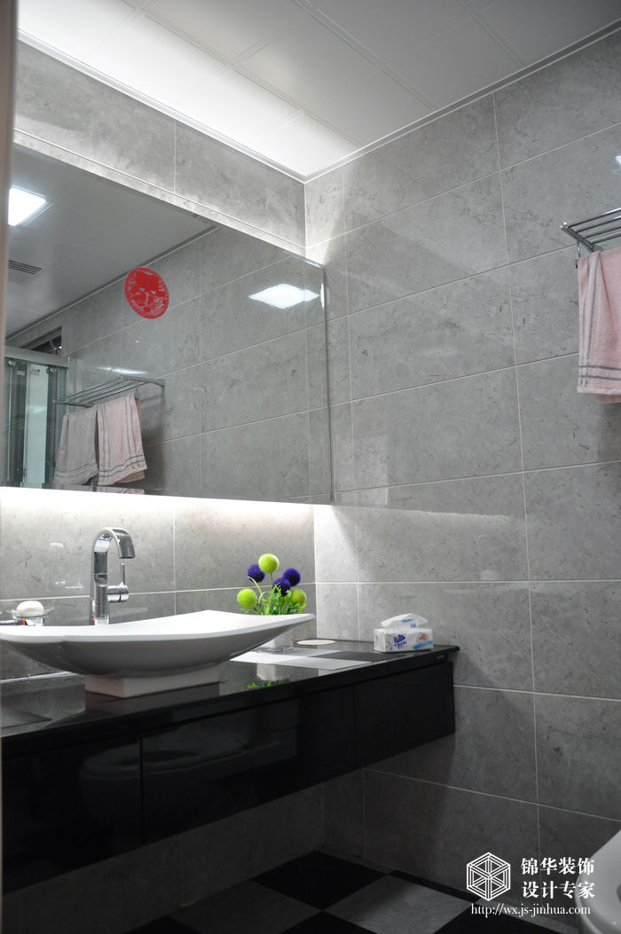 时代上城127平现代简约实景样板间装修-三室两厅装修效果图-现代简约风格-无锡锦华装饰