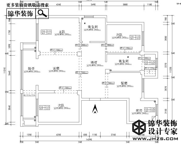 知性雅宅-萬家富裝修-三室兩廳-簡歐