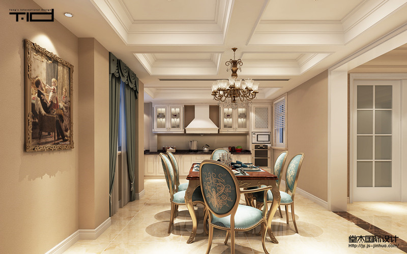 希望豪园360平欧式风格效果图装修-别墅-欧式古典