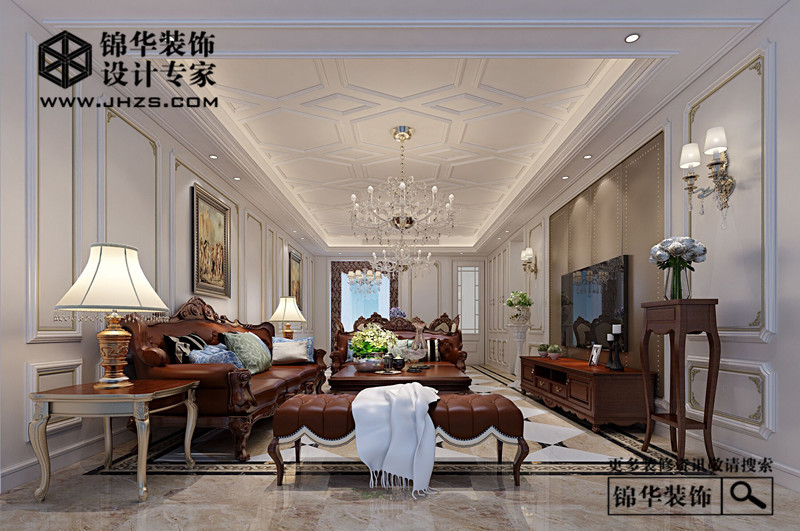 江阴院子140平欧式古典实景图装修-三室两厅-欧式古典