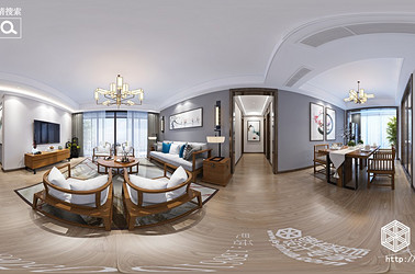新中式风格-碧桂园-四室两厅-140平-装修效果图