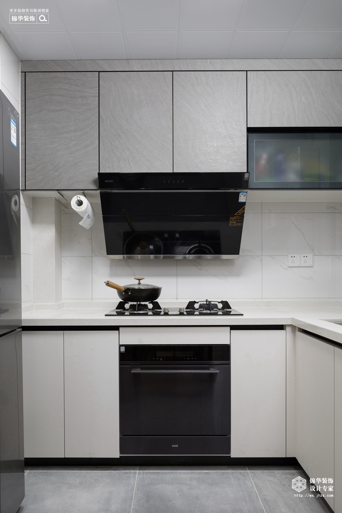 北欧风格-三室两厅-94平-厨房-装修效果实景图