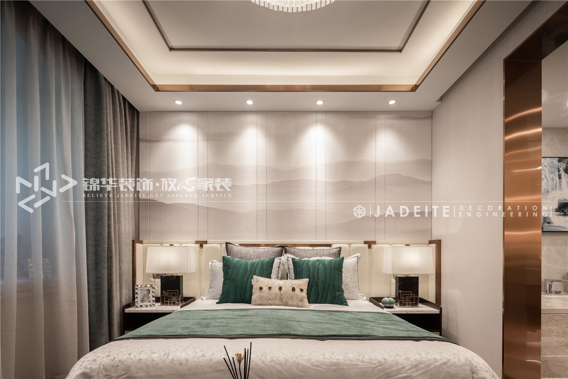 新中式风格-碧桂园三期-四房两厅二卫复式-168平-卧室-装修实景效果图
