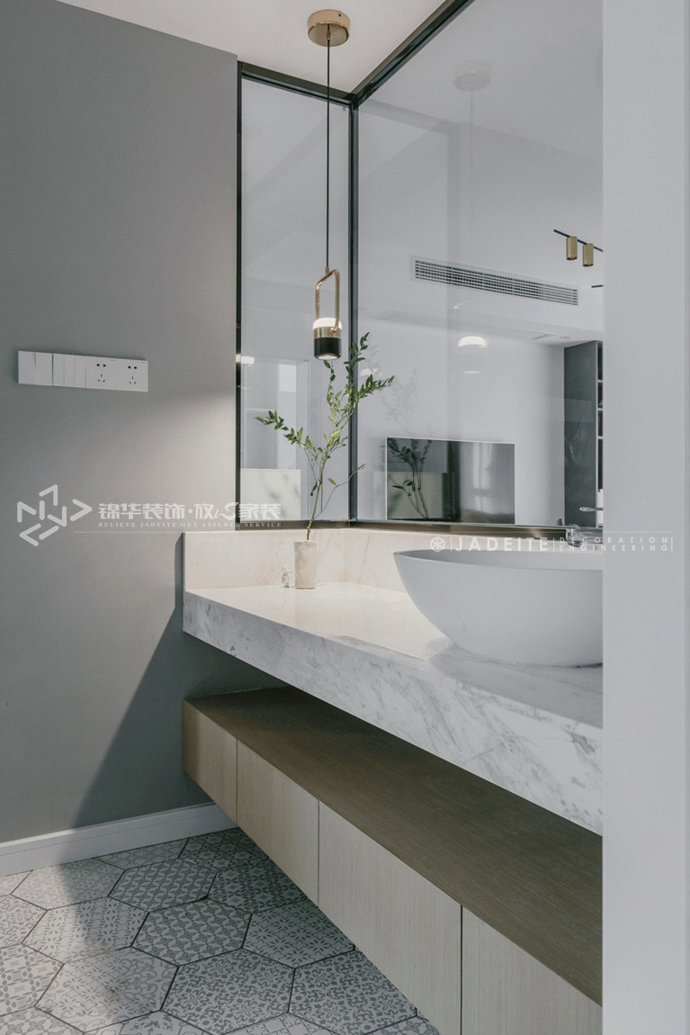 现代风格-阳光国际-三室两厅-140平-卫生间-装修实景效果图