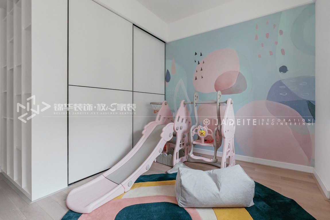 现代风格-阳光国际-三室两厅-140平-儿童房-装修实景效果图