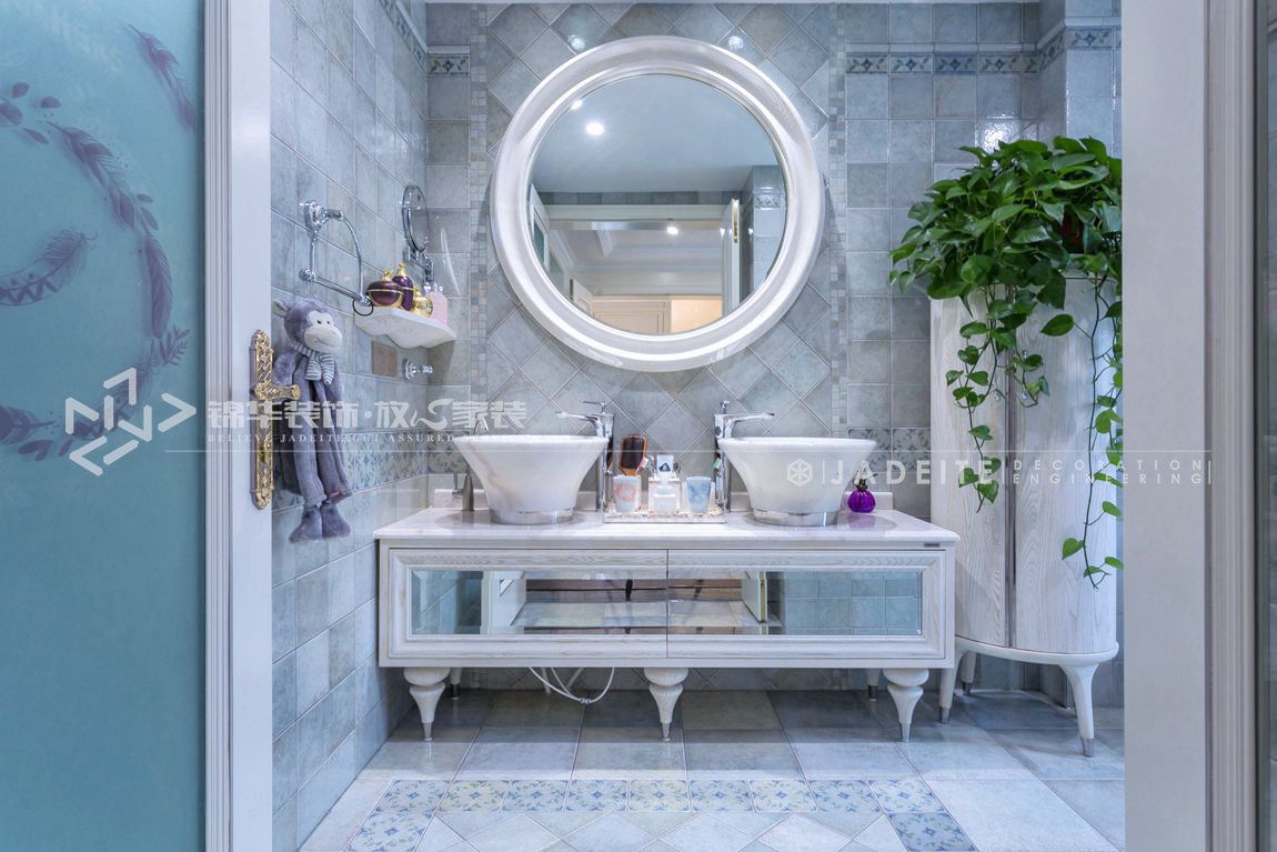 古典风格-龙腾苑-别墅-370平-卫生间-装修实景效果图