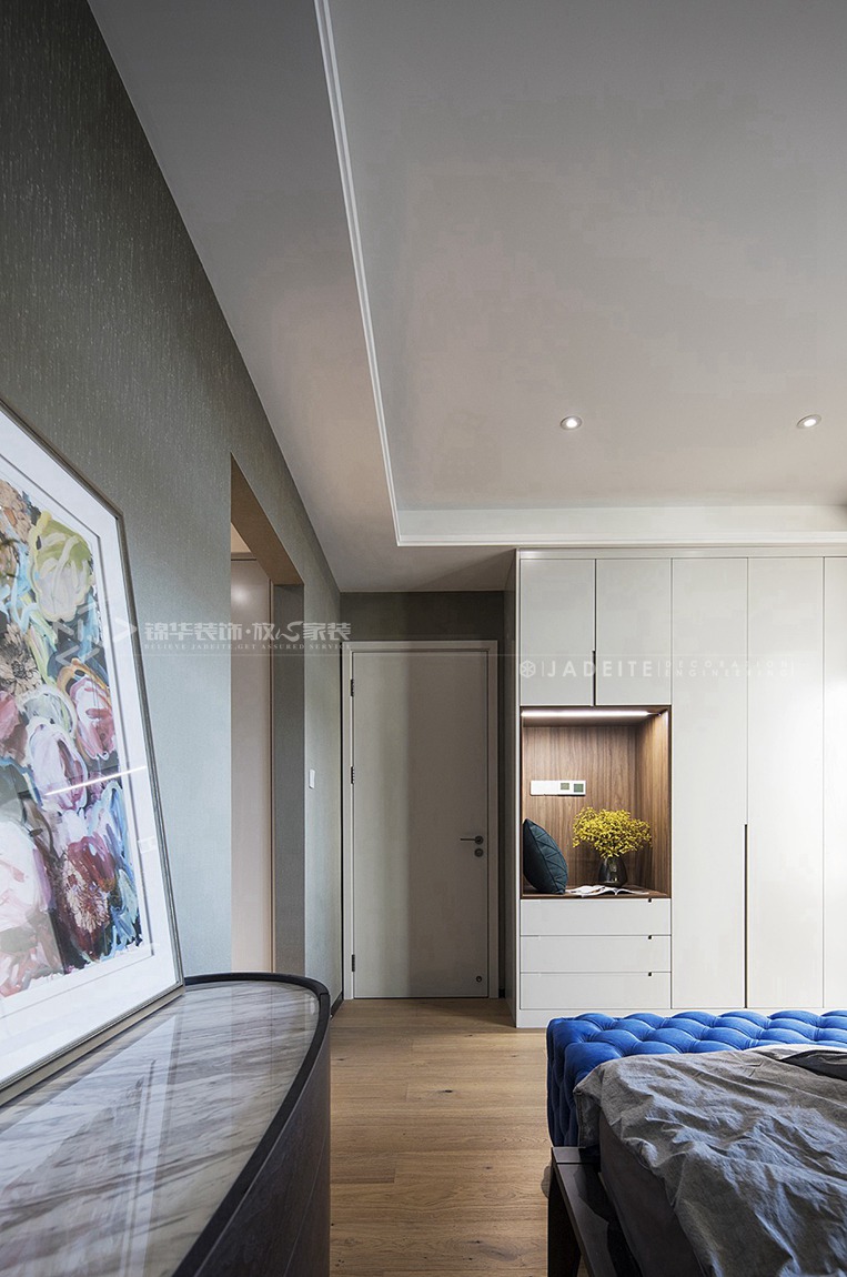 现代风格-万科-四室两厅-140平-装修实景效果图-卧室