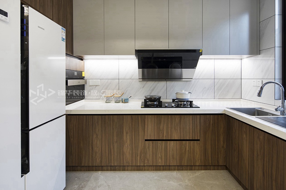 现代风格-万科-四室两厅-140平-装修实景效果图-厨房