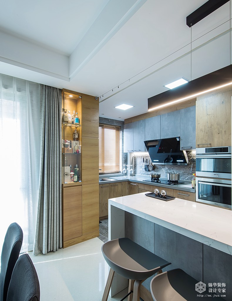 现代港式风格-太湖国际-四室两厅-155平-厨房-装修实景图