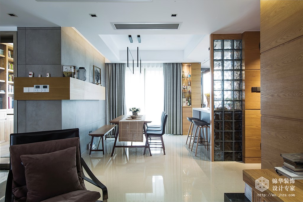 现代港式风格-太湖国际-四室两厅-155平-餐厅-装修实景图