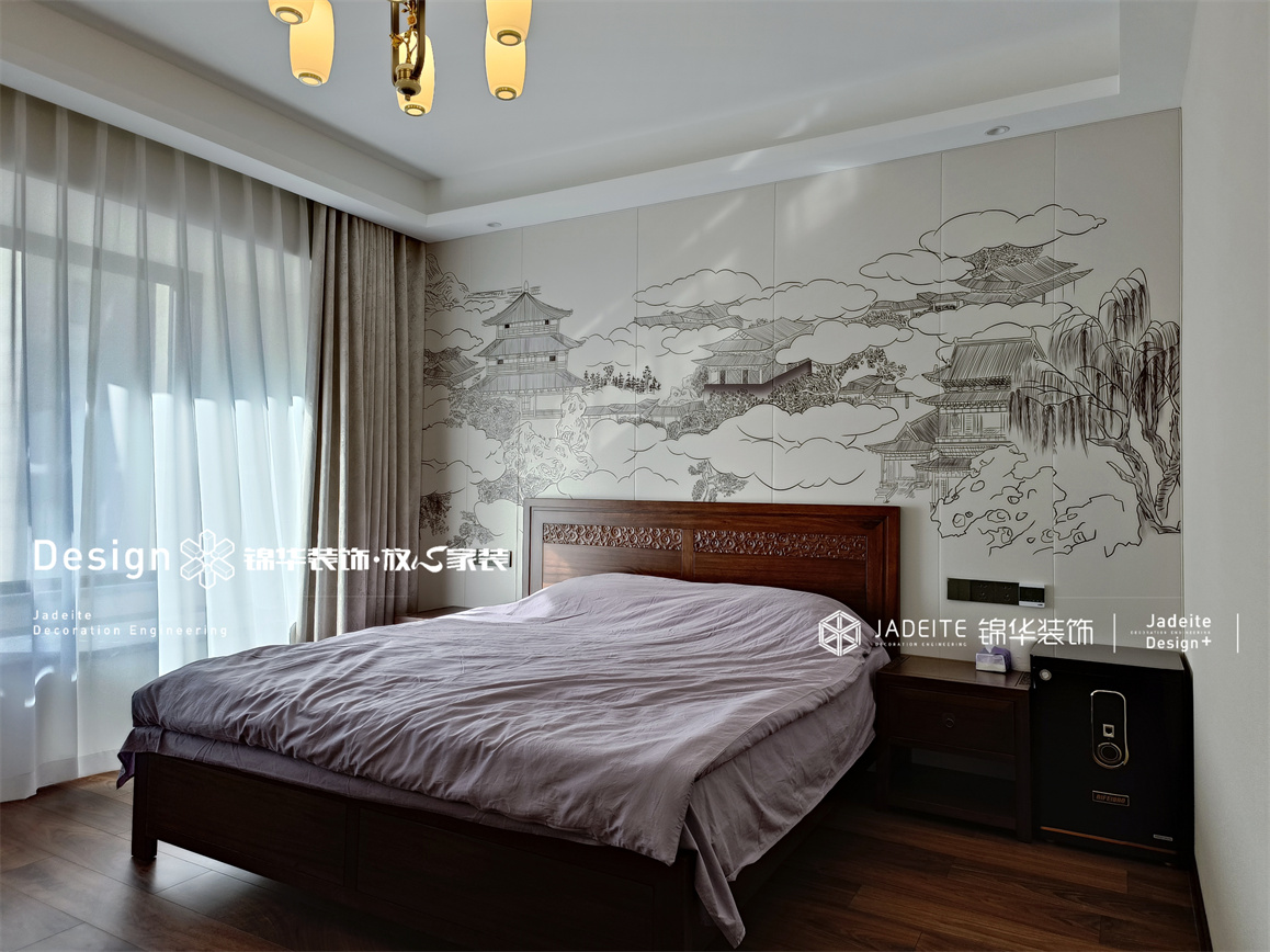 新中式风格-柏悦世家-三室两厅-230平-装修实景图装修-三室两厅-新中式