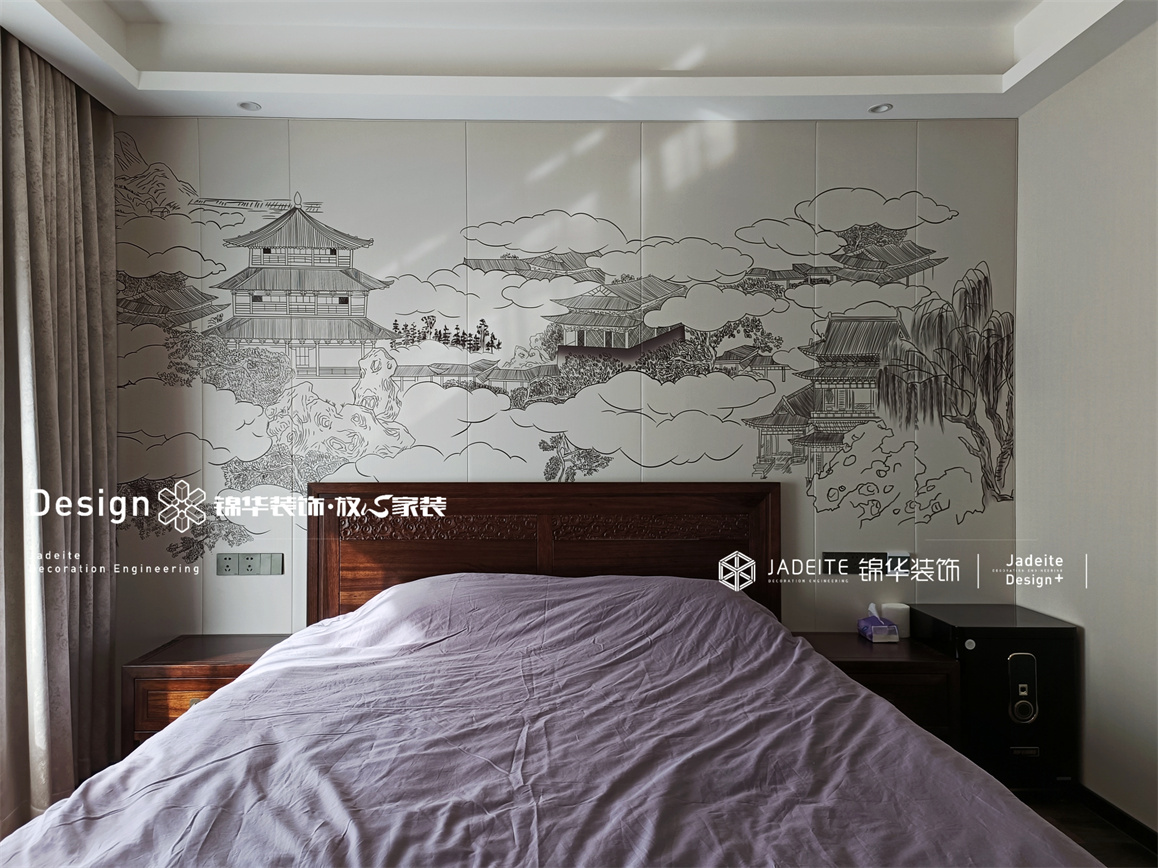 新中式风格-柏悦世家-三室两厅-230平-装修实景图装修-三室两厅-新中式
