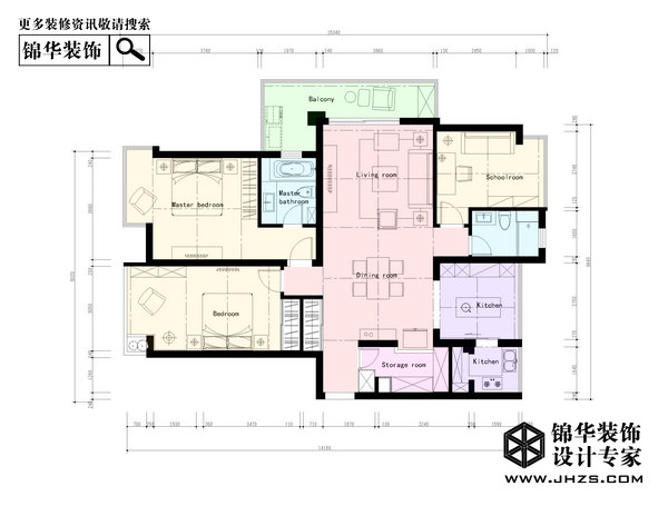 现代简约-金地自在城-三室两厅-140平米装修-三室两厅-现代简约
