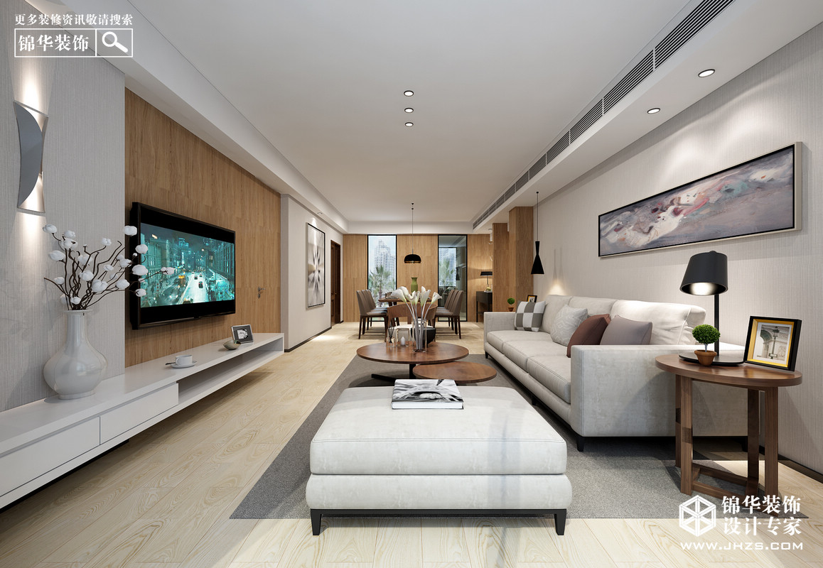 現代簡約-香江豪庭-三室一廳-118平米裝修-三室一廳-現代簡約