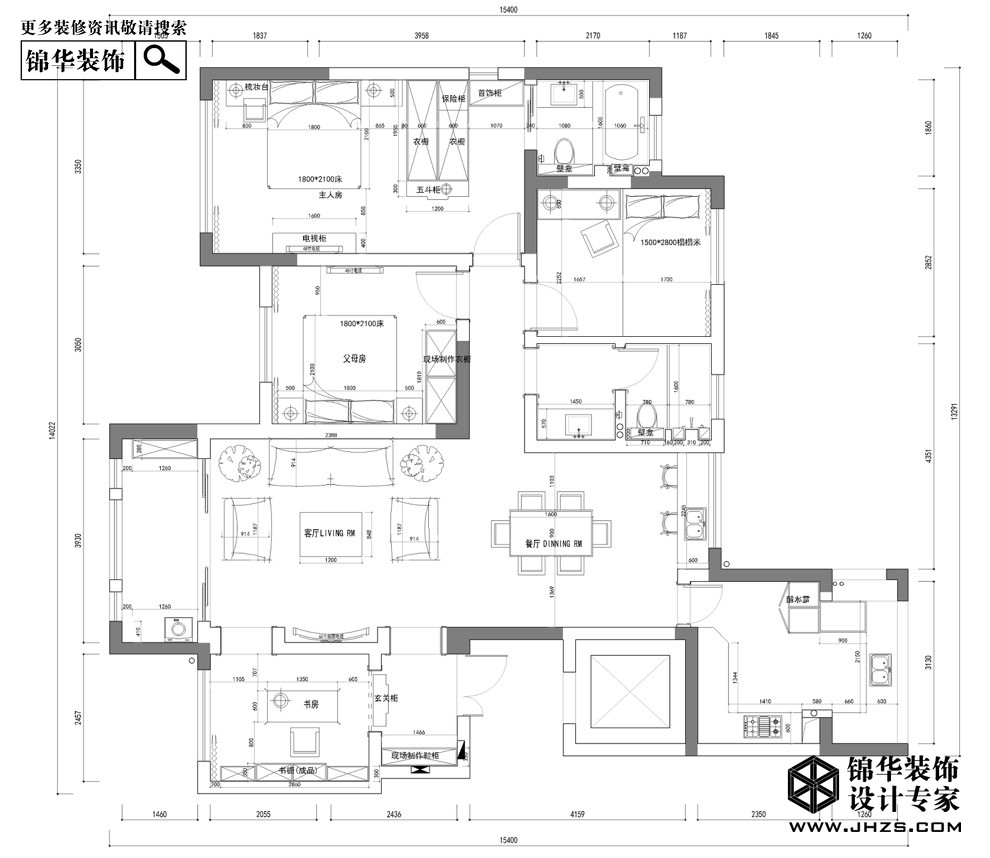 新古典-阳光帝景-四室两厅-145平米装修-四室两厅-新古典