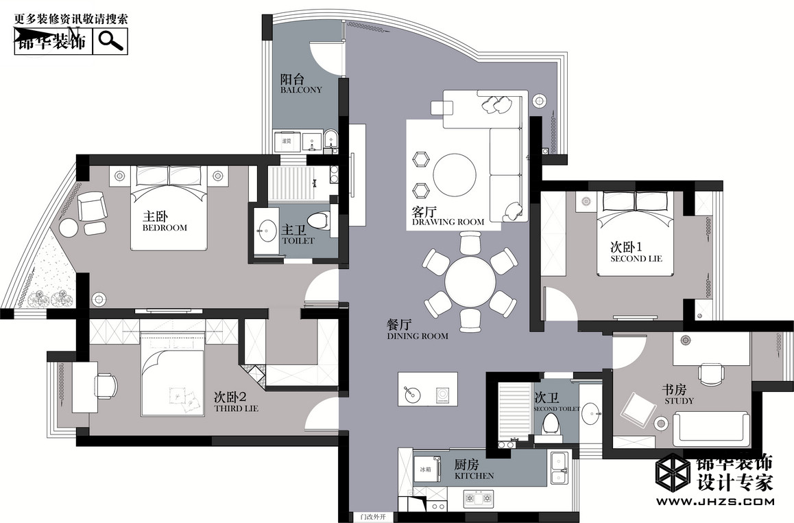 现代简约-亚东城-四室两厅-150平米装修-四室两厅-现代简约