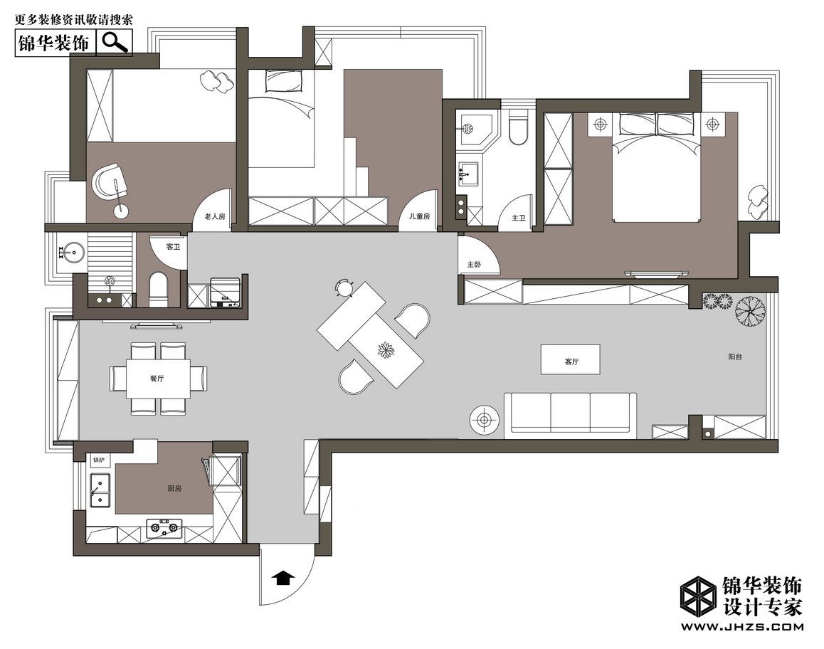 現代簡約-東方天郡-三室兩廳-122平米裝修-三室兩廳-現代簡約
