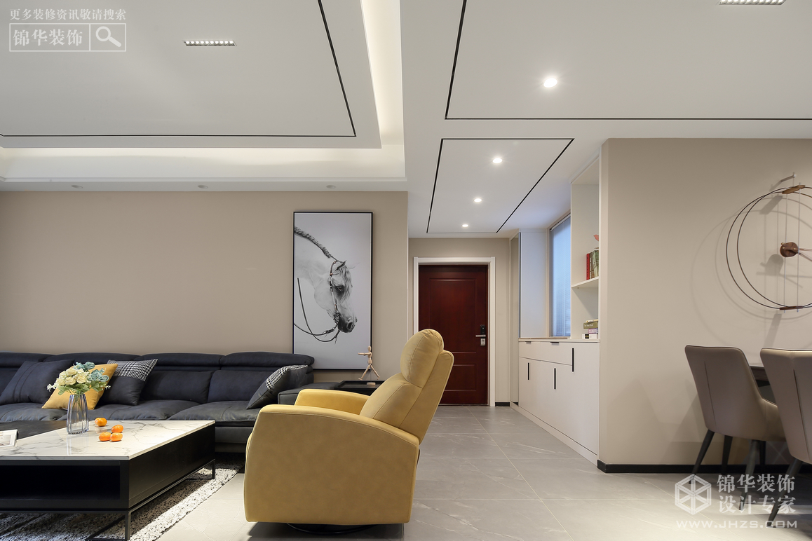 現代簡約-中電頤和家園-兩室兩廳-96㎡裝修-兩室兩廳-現代簡約