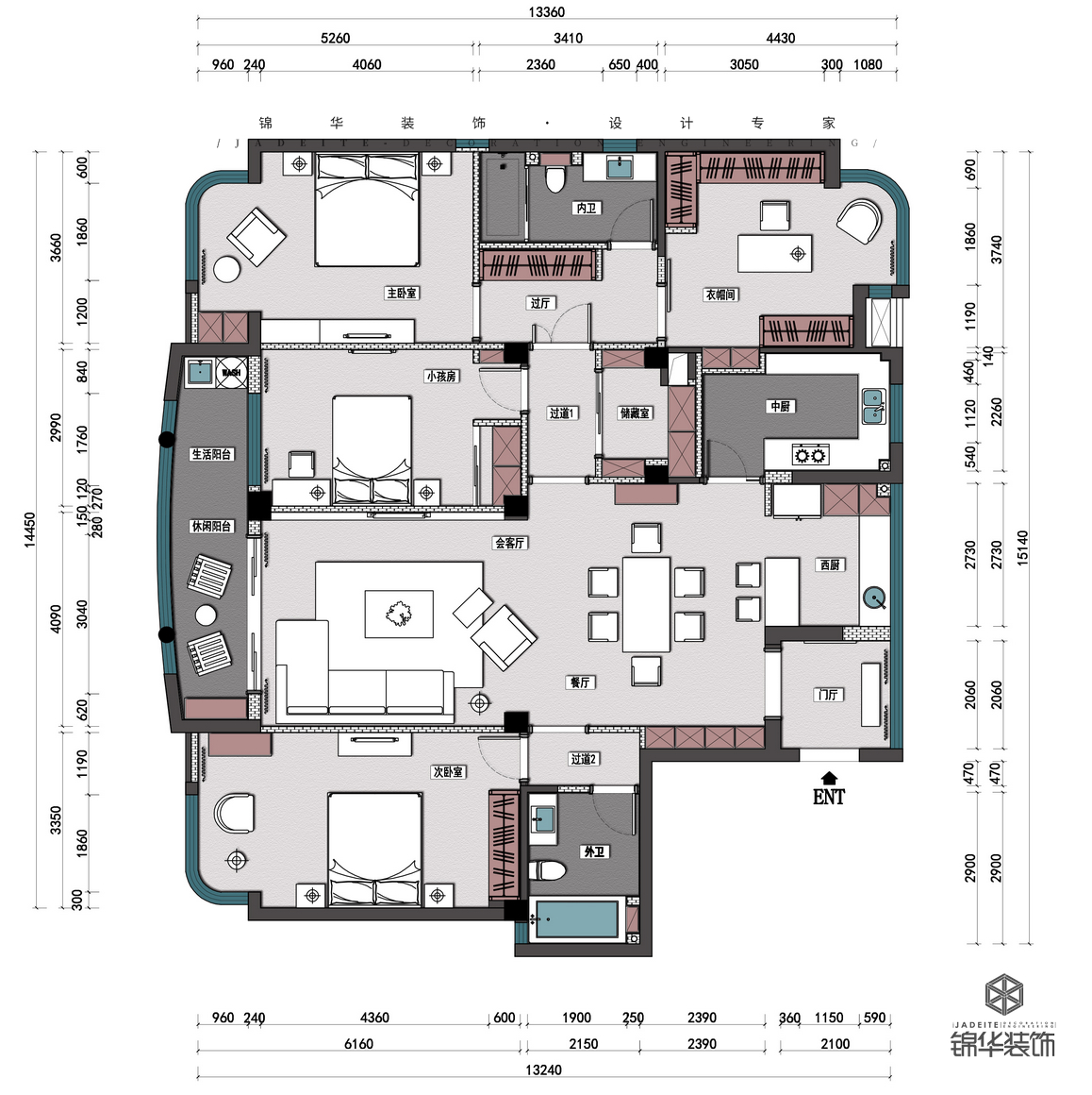 现代简约-雅居乐花园-四室两厅- 200㎡   装修-四室两厅-现代简约