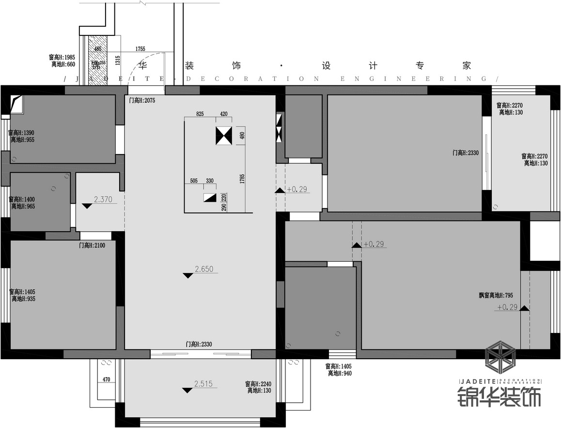 現代簡約-駿景華庭-三室兩廳-120㎡裝修-三室兩廳-現代簡約