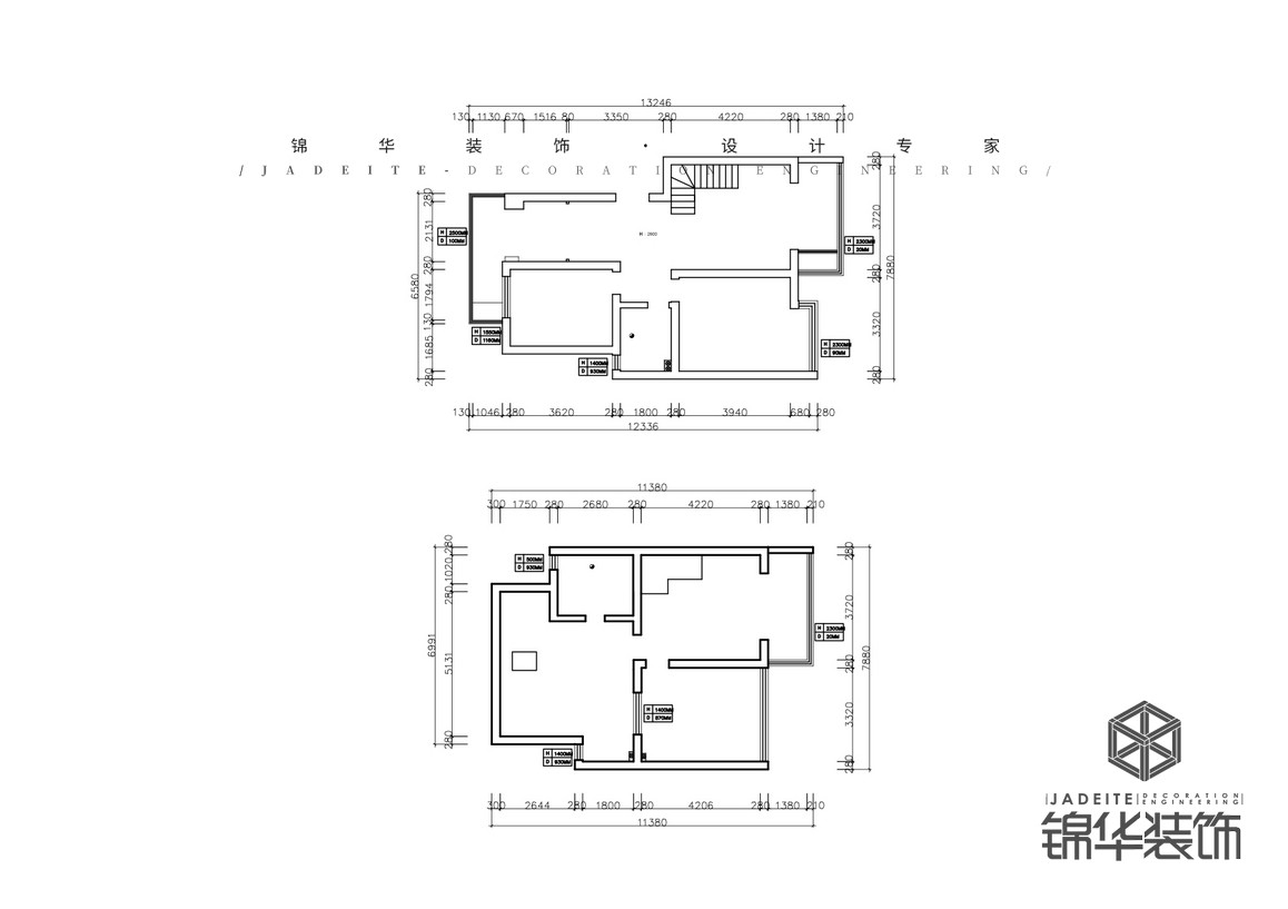 現代簡約-新城佳園-三室三廳-頂躍-190㎡裝修-躍層復式-現代簡約