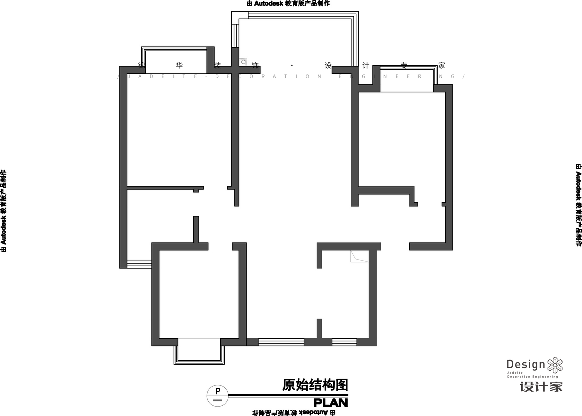 现代简约-金隅紫京叠院-两室一厅-95㎡装修-两室一厅-现代简约