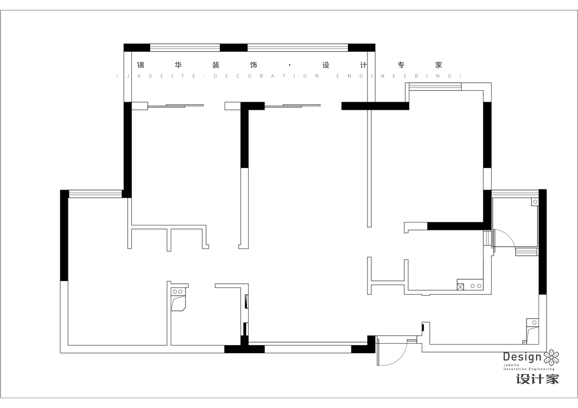 簡美-金基凌江府-三室兩廳-126㎡裝修-三室兩廳-簡美