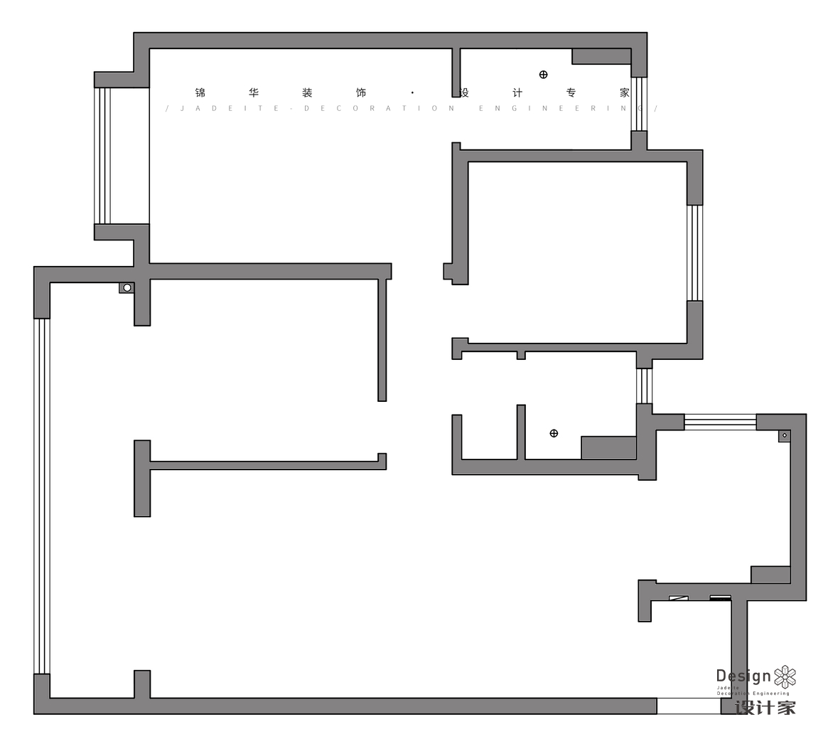 極簡-華著蘭庭-三室兩廳-116㎡裝修-三室兩廳-極簡