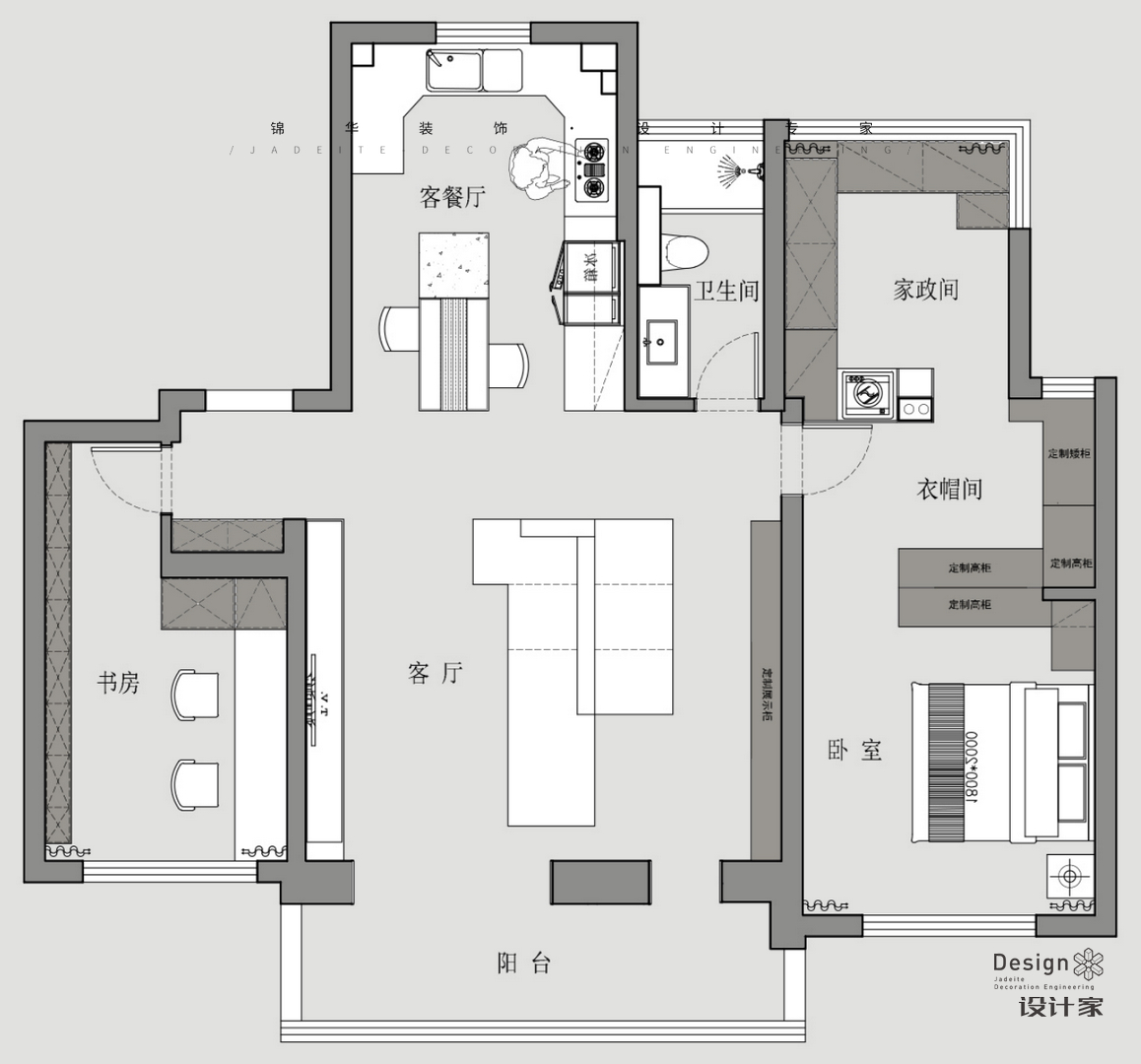 現代簡約-五礦瀾悅棲原-三室兩廳-119㎡裝修-三室兩廳-現代簡約