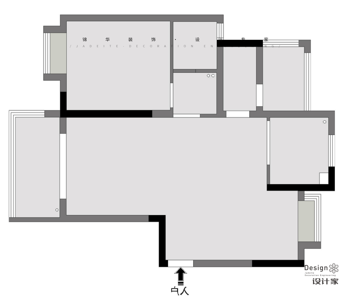 現(xiàn)代簡約-江山匯悅山府-三室兩廳-110㎡裝修-三室兩廳-現(xiàn)代簡約