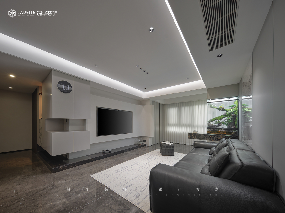 意式极简-水沐和瑞园-三室两厅-142㎡装修-三室两厅-现代简约