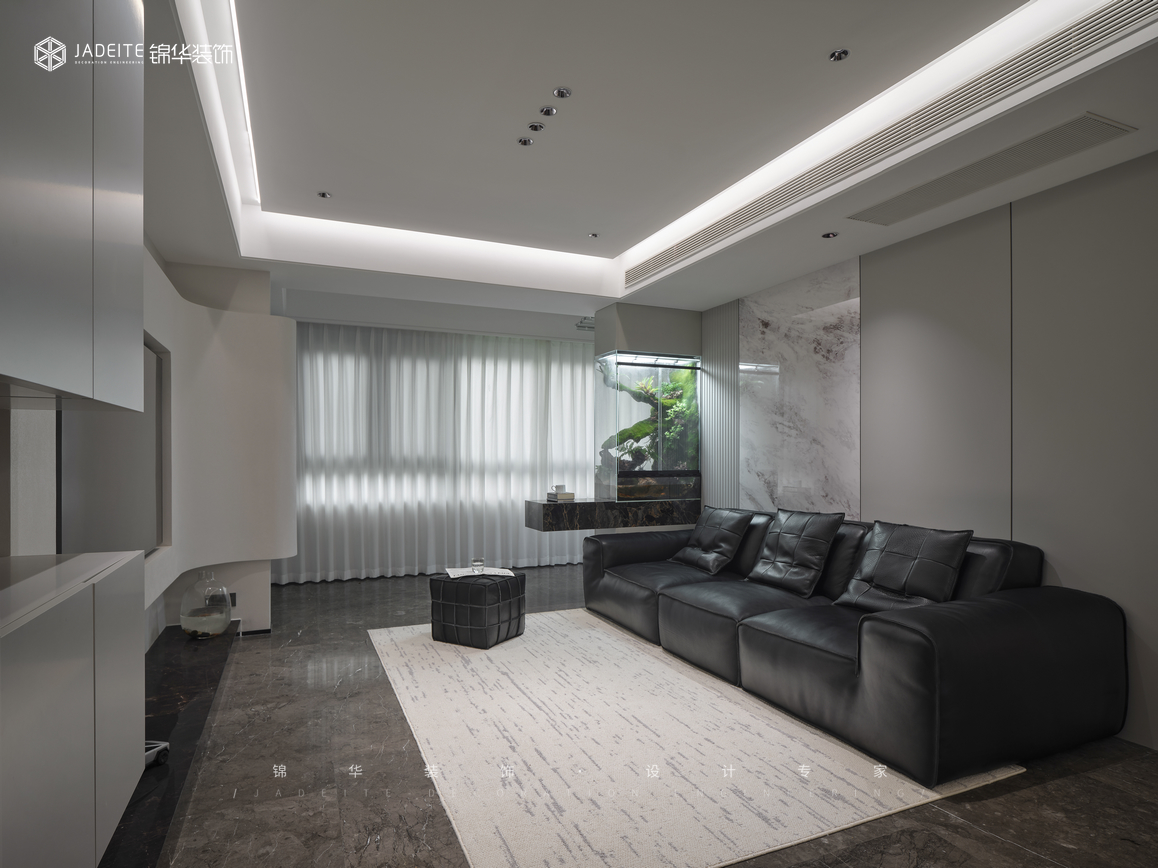 意式极简-水沐和瑞园-三室两厅-142㎡装修-三室两厅-现代简约