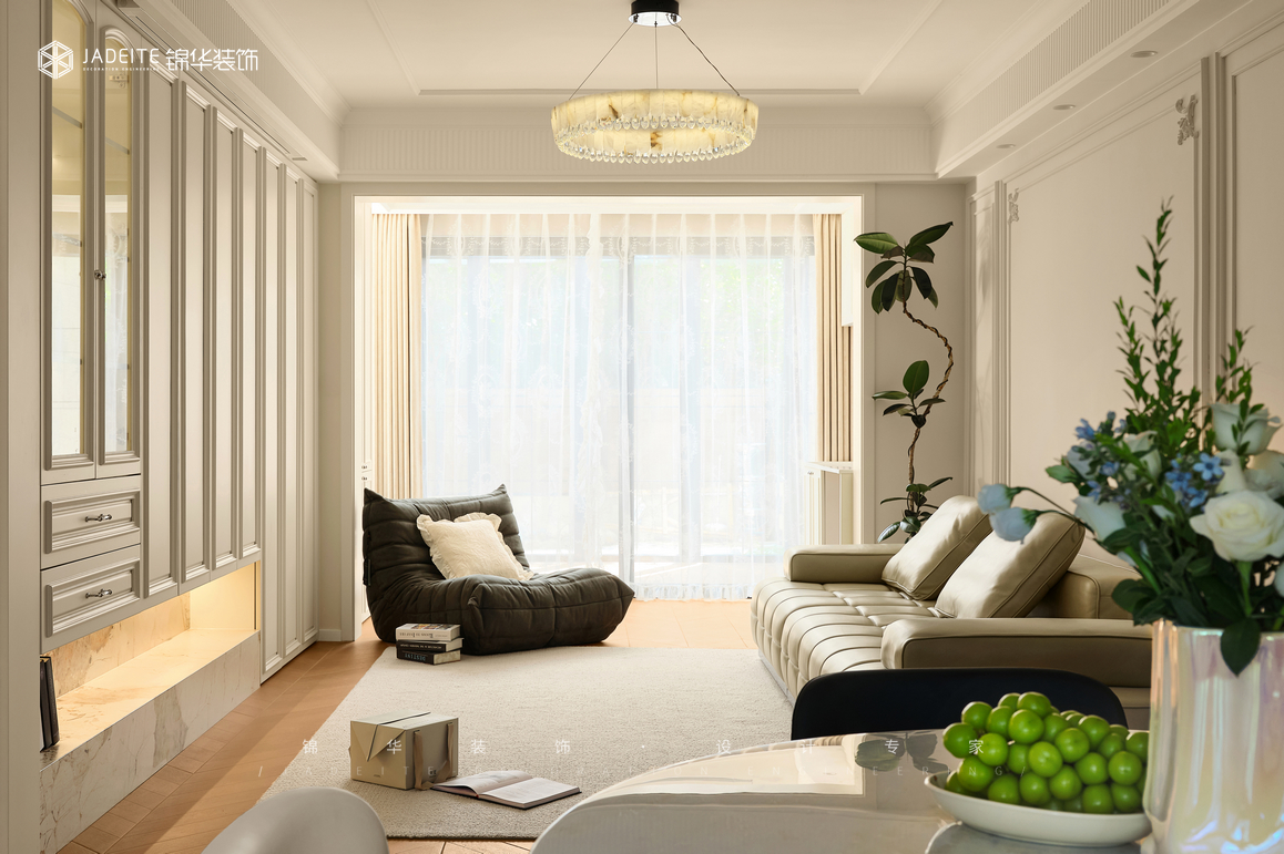 法式-萊蒙水榭春天-三室兩廳-125㎡裝修-三室兩廳-法式