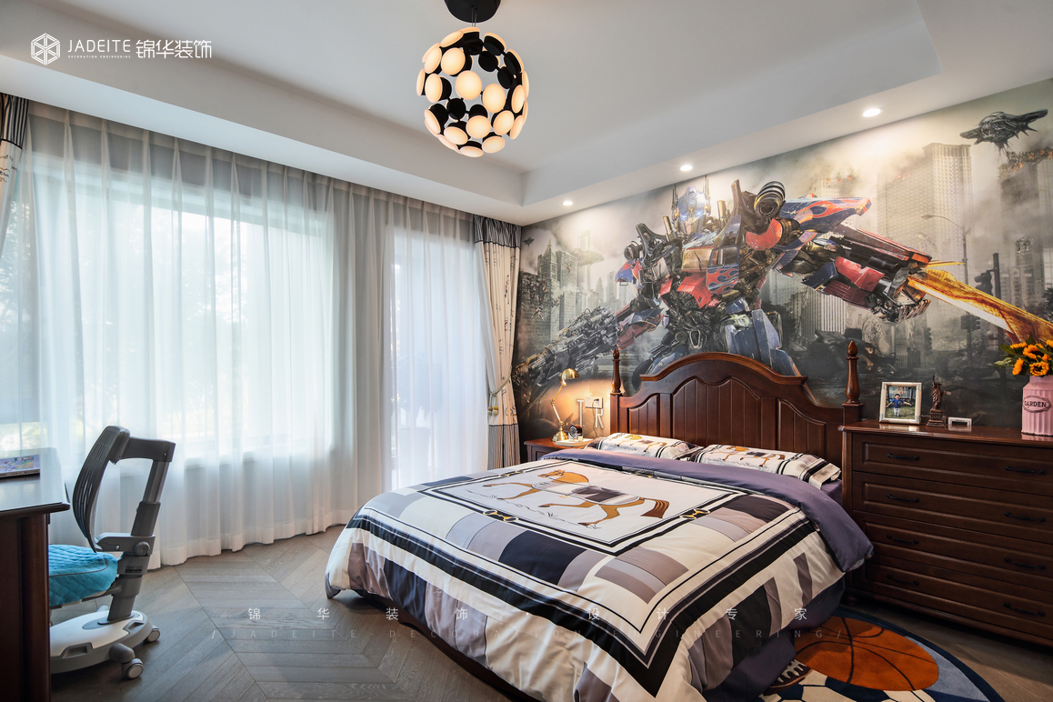 美式-漣城-別墅-350㎡裝修-別墅-簡美