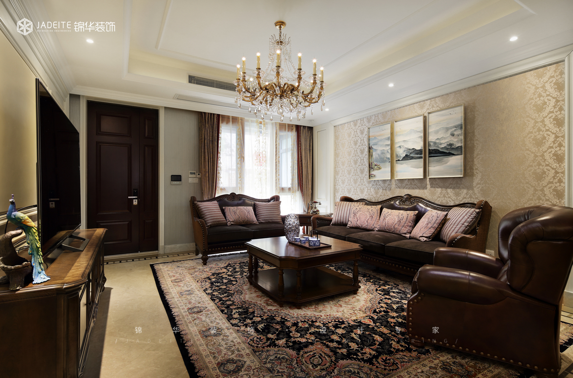 美式-長島觀瀾-別墅-290㎡裝修-別墅-簡美