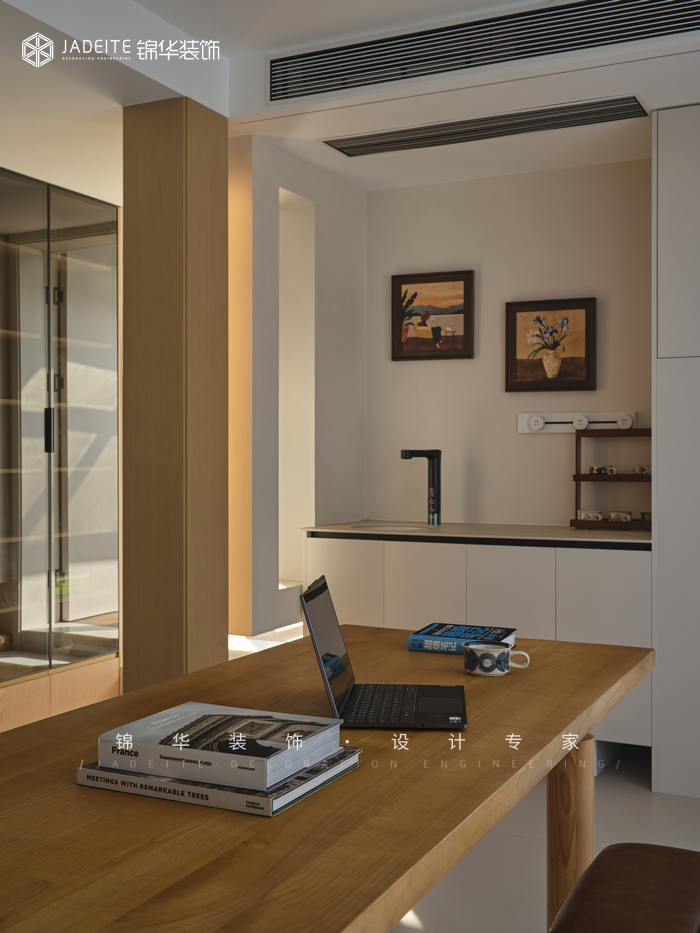 奶油極簡-熙龍山苑-復式-300㎡裝修-躍層復式-極簡