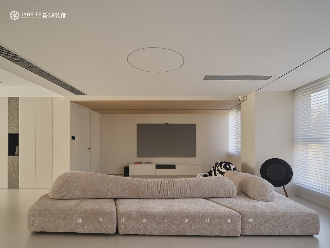 奶油極簡-熙龍山苑-復式-300㎡裝修-躍層復式-極簡